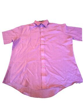 VTG Blair Button Up Mens M Pink Short Sleeve 90s 80s Vibe Light Weight